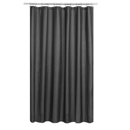 N&Y HOME Fabric Shower Curtain Liner with Magnets Standard Size, White