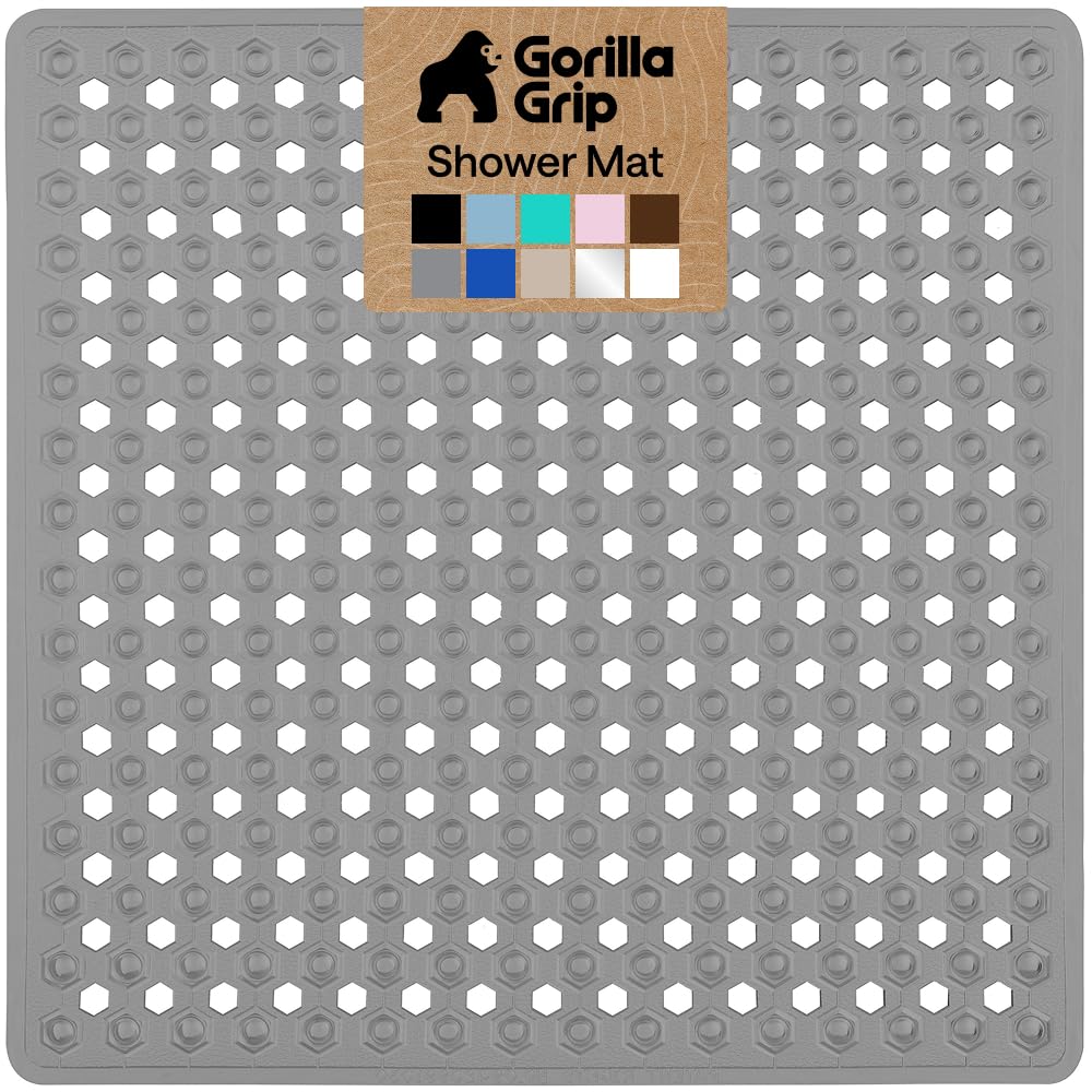 GORILLA GRIP Bath Tub Shower Mat, Bathtub Floor Liner, 35x16 White