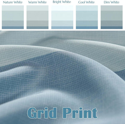 jinchan Ombre Ocean Blue Shower Curtain for Bathroom 70x72 Inch 12 Hooks