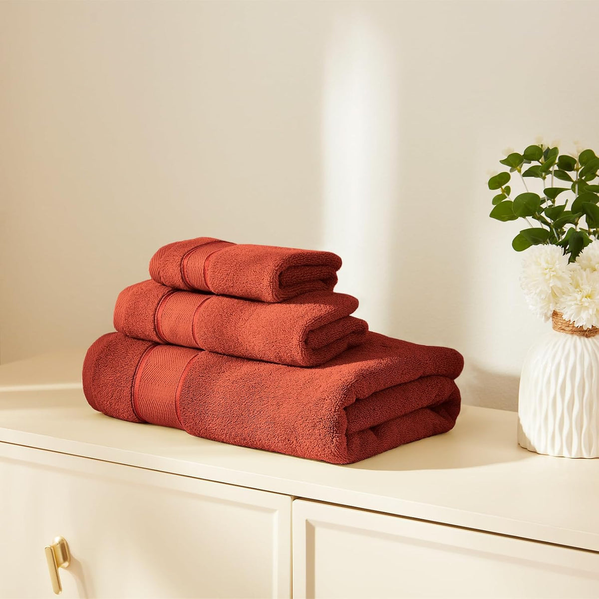 Marvione Bath Towels Set 6 Piece, 100% Turkish Cotton Luxury Towels
