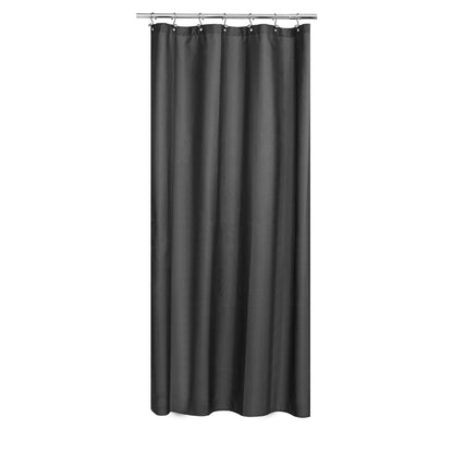 N&Y HOME Fabric Shower Curtain Liner with Magnets Standard Size, White