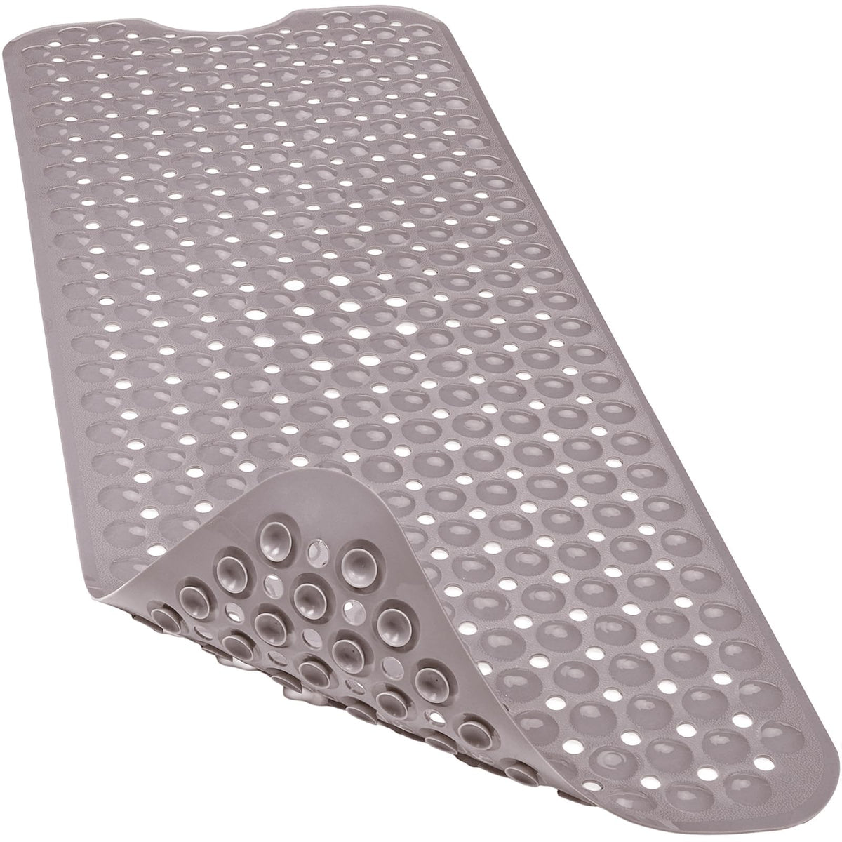 Bathtub and Shower Mats, 40x16 Inch Extra Large Non Slip Soft Bath Tub Mat with Suction Cups and Drain Holes for Bathroom Floor and Keep Tubs Clean, Machine Washable, Black