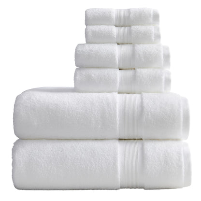 Springtree Home Luxury Bamboo Rayon Plush Bath Towel Set | 4-Pack | White