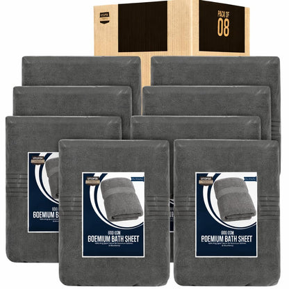 Utopia Towels Extra Large Bath Sheets, 2 Pack, 35x70 in, Cotton, Grey