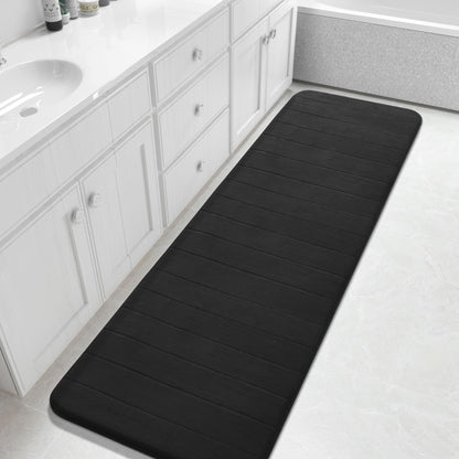 Yimobra Memory Foam Bath Mat, Super Soft & Absorbent Bathroom Rug, Grey