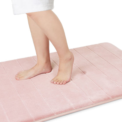Yimobra Memory Foam Bath Mat, Super Soft & Absorbent Bathroom Rug, Grey