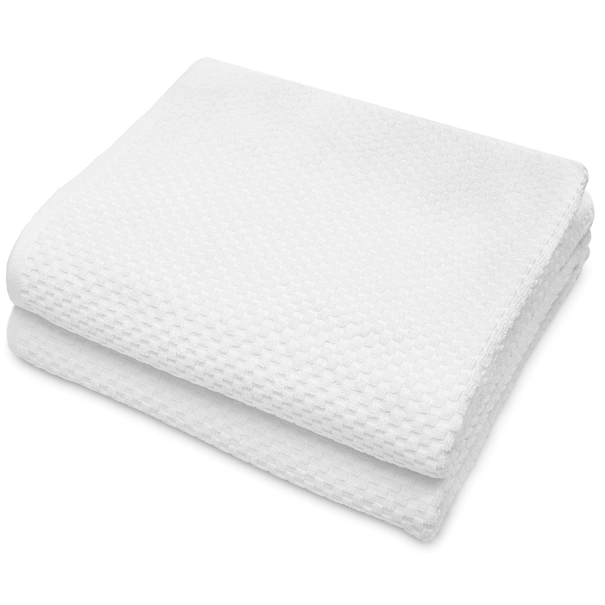 COTTON CRAFT Euro Spa Waffle Weave Bath Towels - Set of 4 Linen Towels