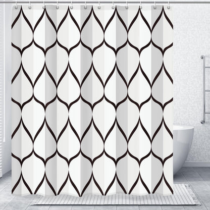 Gelbchu Grey Blend Geometric Shower Curtain for Bathroom, 72x72 Inch