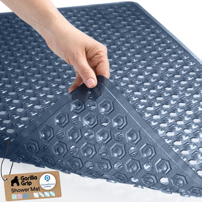 GORILLA GRIP Bath Tub Shower Mat, Bathtub Floor Liner, 35x16 White