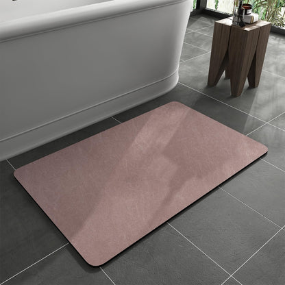 MontVoo -Bath Mat-Rubber Backing Non SlipThin Bathroom Rugs Fit Under Door- Quick Dry Absorbent Faux Suede Surface Grey Bathroom Floor Mats-Shower Rug for in Front of Bathtub Shower Gray 16x24