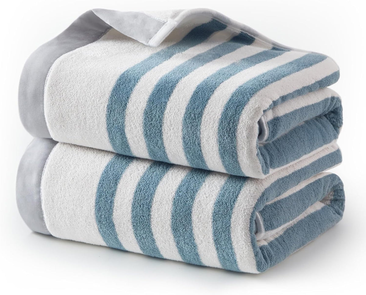 ecolook Microfiber Bath Towel Set of 2, Blue