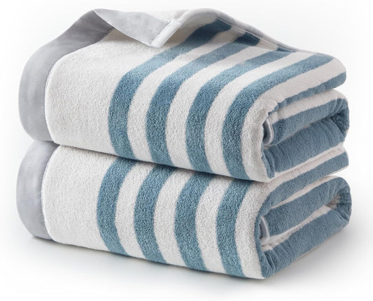 ecolook Microfiber Bath Towel Set of 2, Blue