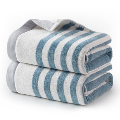 ecolook Microfiber Bath Towel Set of 2, Blue