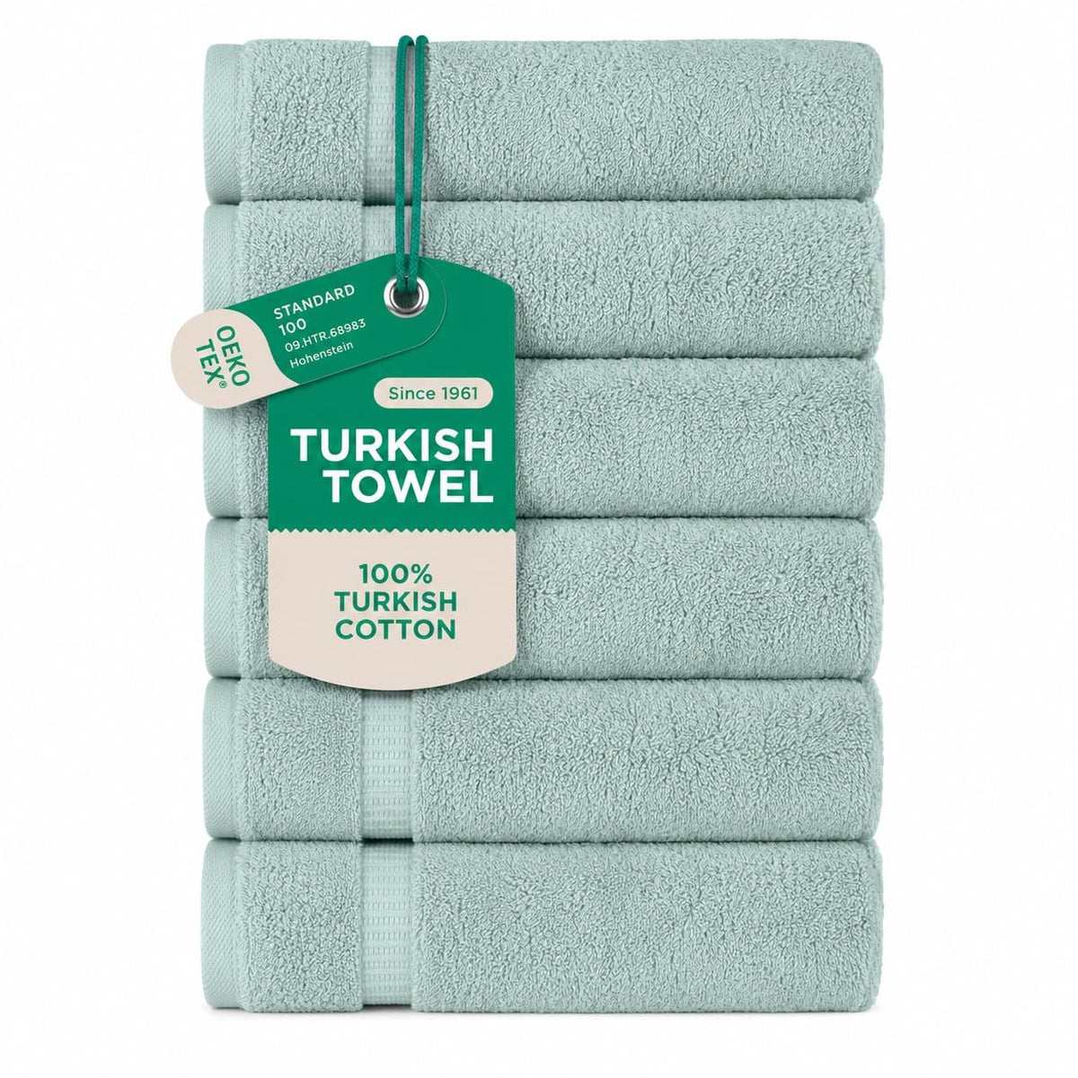 SALBAKOS 4-Piece 100% Turkish Cotton Bath Towels, 27x54 inch, White
