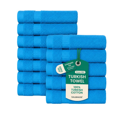 SALBAKOS 4-Piece 100% Turkish Cotton Bath Towels, 27x54 inch, White
