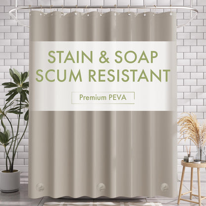 AmazerBath Shower Curtain Liner, 72x72 Clear Shower Curtain Liner, Waterproof Plastic Shower Liner, Cute Lightweight PEVA Shower Curtain for Bathroom with 3 Magnets and 12 Rustproof Metal Grommets