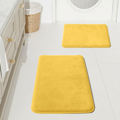 HUXMEYSON Bathroom Rugs Sets 3 Piece, Non-Slip & Quick Dry Bath Mat Set, Ultra Soft Velvet Bath Rugs for Bathroom, Toilet and Shower Floor, Grey