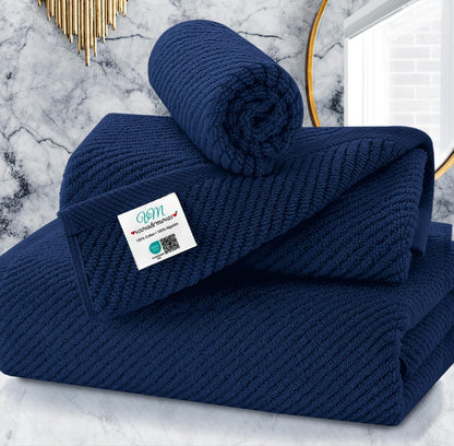 VOOVA & MOVAS 6PC Towel Set, 100% Cotton, Aqua Teal