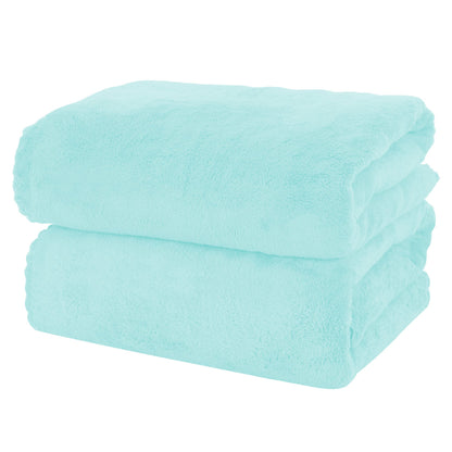 MOONQUEEN 2 Pack Premium Bath Towel Set - Quick Drying - Microfiber Coral Velvet Highly Absorbent Towels - Multipurpose Use as Bath Fitness, Bathroom, Shower, Sports, Yoga Towel (Grey)