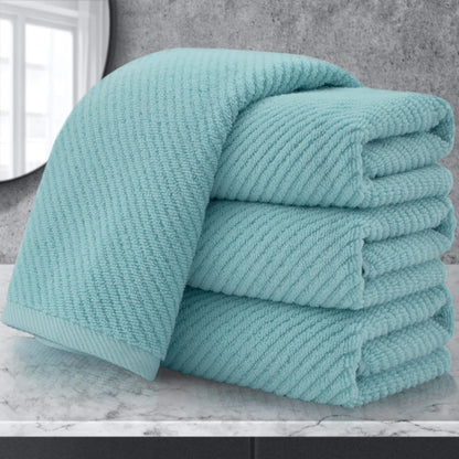 VOOVA & MOVAS 6PC Towel Set, 100% Cotton, Aqua Teal