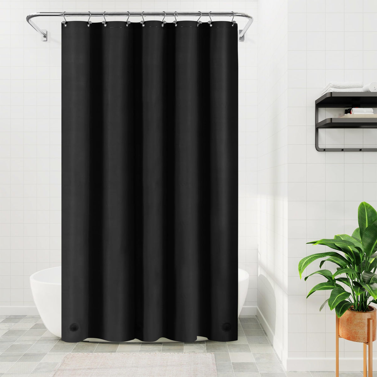 Barossa Design Oeko-tex Certified Shower Curtain Liner Standard Size, Clear
