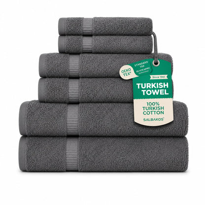 SALBAKOS 4-Piece 100% Turkish Cotton Bath Towels, 27x54 inch, White