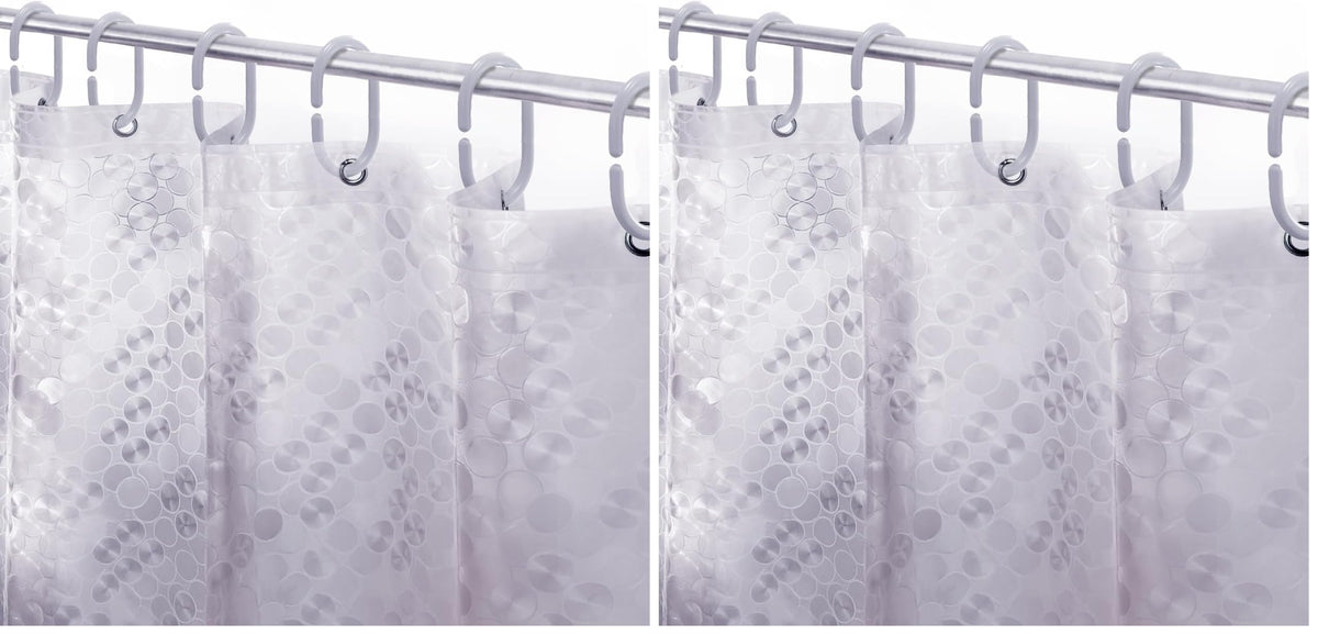 LiBa Shower Curtain PEVA 8G, 72x72 Inch Waterproof White