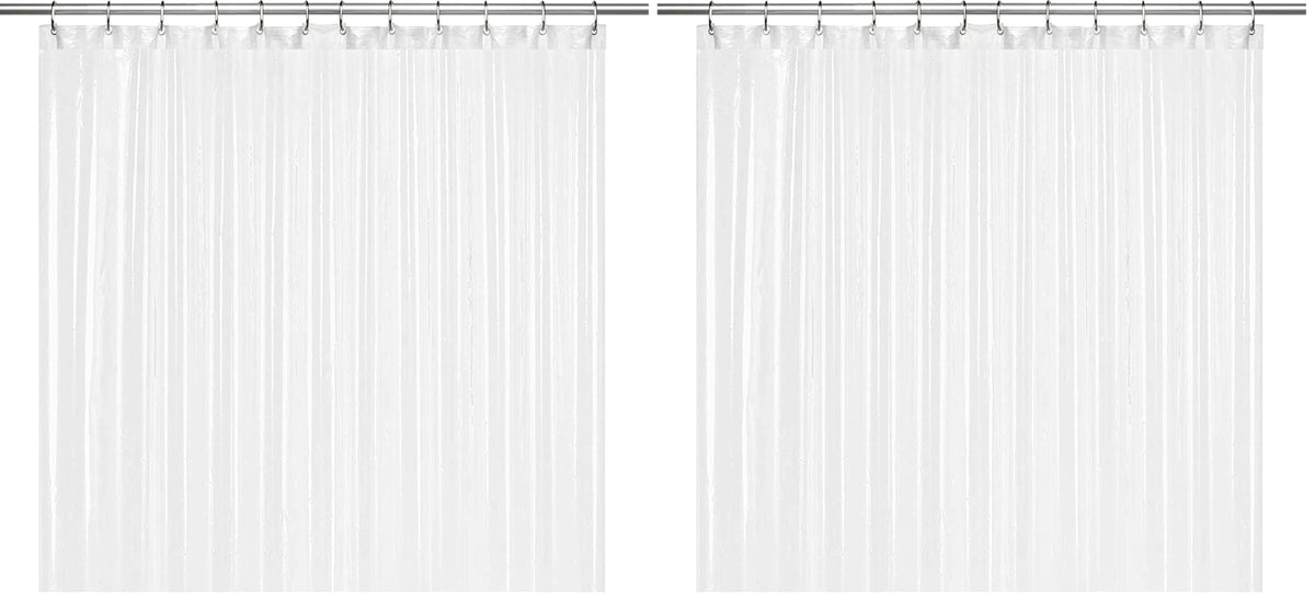 LiBa Shower Curtain PEVA 8G, 72x72 Inch Waterproof White