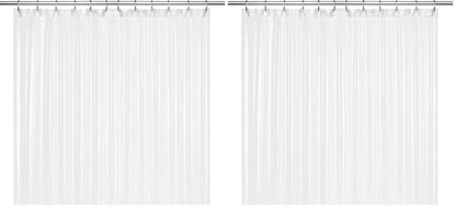 LiBa Shower Curtain PEVA 8G, 72x72 Inch Waterproof White