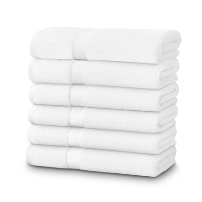 ZUPERIA 6-Pack Bath Towels - 30" x 60" - 100% Cotton Large Bath Towels - Soft & Absorbent for Bathroom, Pool, Gym, Spa, and Hotel Use (Multicolor)
