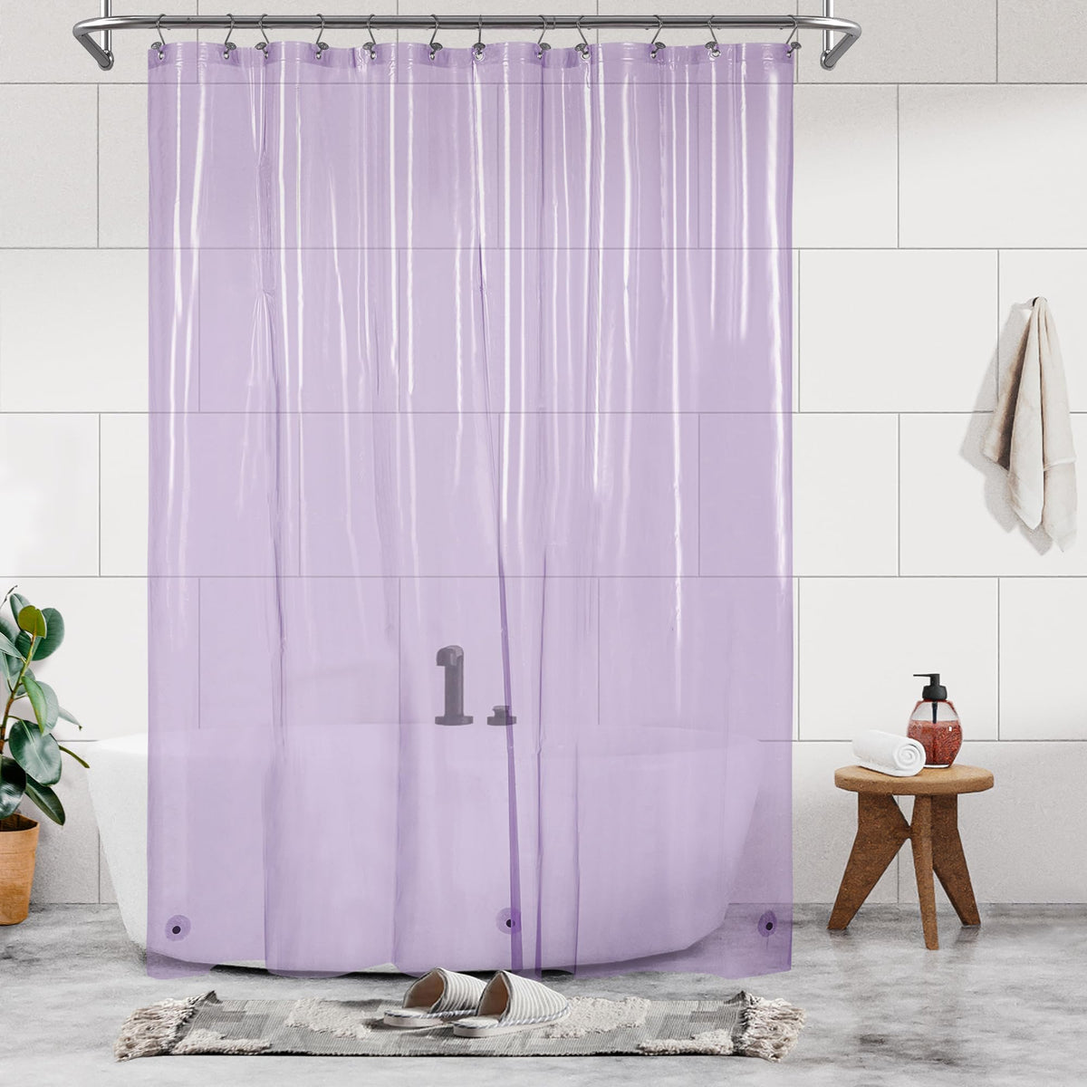 Barossa Design Oeko-tex Certified Shower Curtain Liner Standard Size, Clear