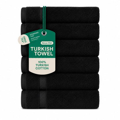 SALBAKOS 4-Piece 100% Turkish Cotton Bath Towels, 27x54 inch, White