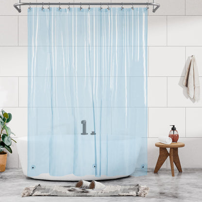 Barossa Design Oeko-tex Certified Shower Curtain Liner Standard Size, Clear