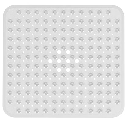 AmazerBath Bath Tub Mat, Medium Size 27.6 x 15 Inches Non-Slip Shower Mats with Suction Cups and Drain Holes, Bathroom Bathtub Mats Machine Washable (Clear)