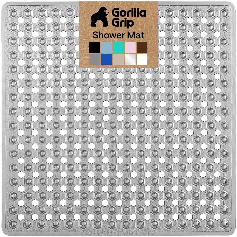 GORILLA GRIP Bath Tub Shower Mat, Bathtub Floor Liner, 35x16 White