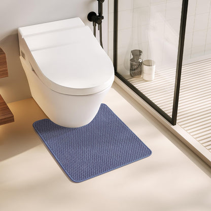 TYUU Bathroom Rugs Non Slip Washable, Super Absorbent Thin Bath Mat Small Quick Dry Low Pile Bathroom Rug, White 16"x24" / 1'4" x 2'