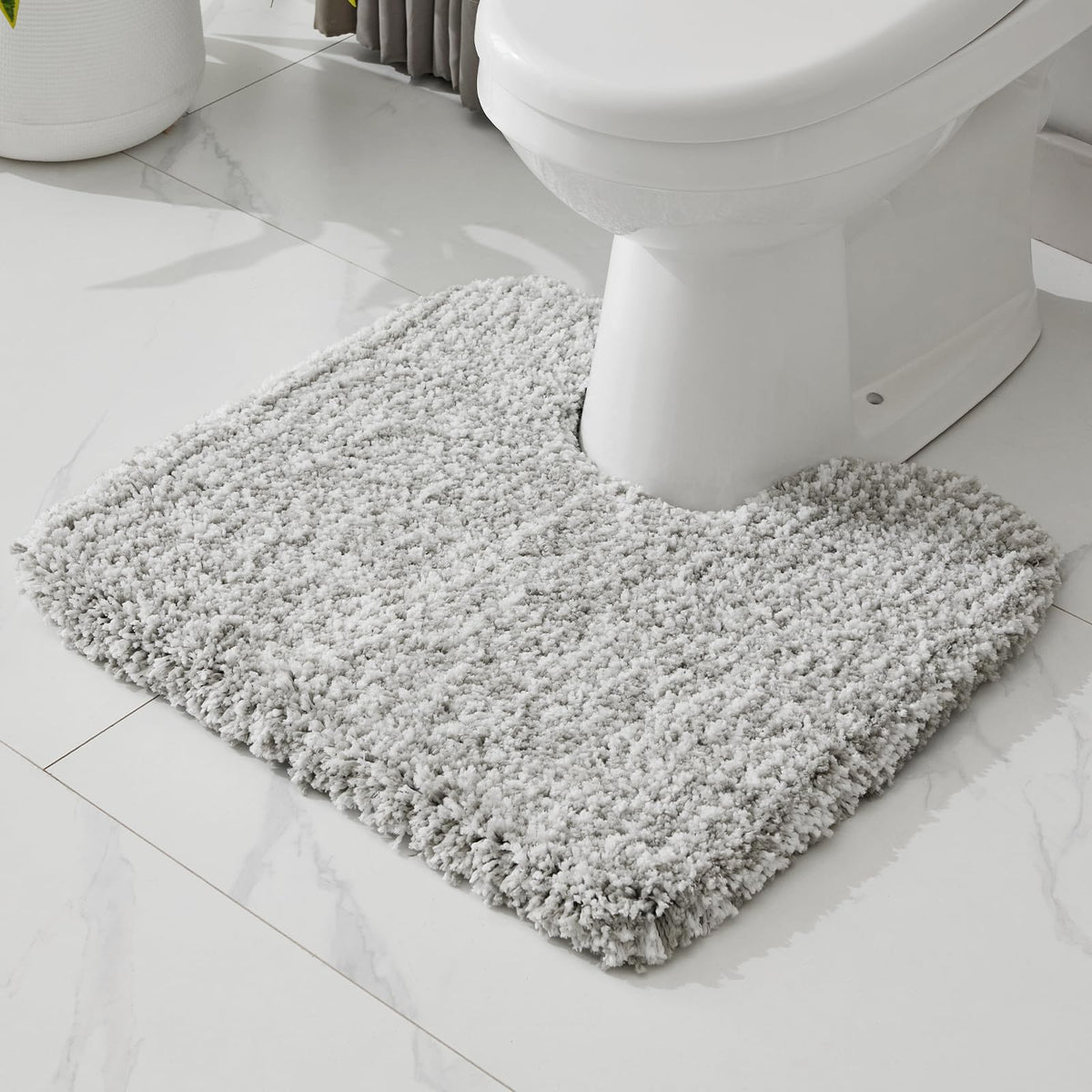 Disolla White Bathroom Rugs 17x24, Microfiber Non-Slip Plush Small Bath Mat