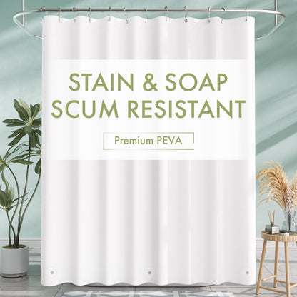 AmazerBath Shower Curtain Liner, 72x72 Clear Shower Curtain Liner, Waterproof Plastic Shower Liner, Cute Lightweight PEVA Shower Curtain for Bathroom with 3 Magnets and 12 Rustproof Metal Grommets