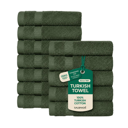 SALBAKOS 4-Piece 100% Turkish Cotton Bath Towels, 27x54 inch, White