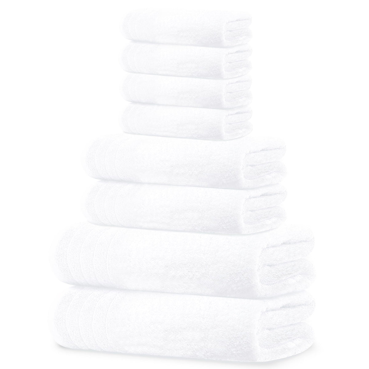 Tens Towels 8 Piece Towel Set, 2 XL Bath, 2 Hand, 4 Washcloth, Sky Blue
