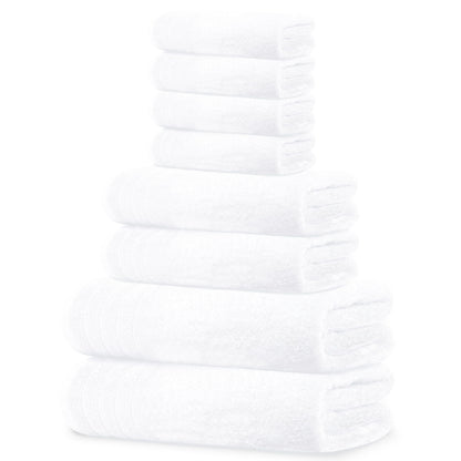 Tens Towels 8 Piece Towel Set, 2 XL Bath, 2 Hand, 4 Washcloth, Sky Blue