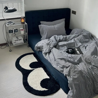 20x48 in Cartoon Eyes Tufted Soft Polyester Rug - Non-Slip Backing, Unique Graphic Design, Cool Rugs for Bedroom, Living Room Decor, Bedroom Items, Cozy Soft Furnishing