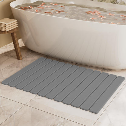 Foldable Stone Bath Mat, Diatomaceous Earth Stone Drying Mats for Bathroom