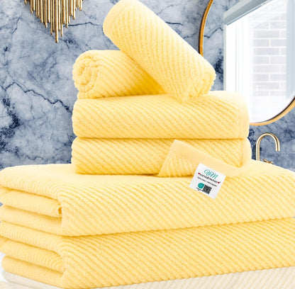 VOOVA & MOVAS 6PC Towel Set, 100% Cotton, Aqua Teal