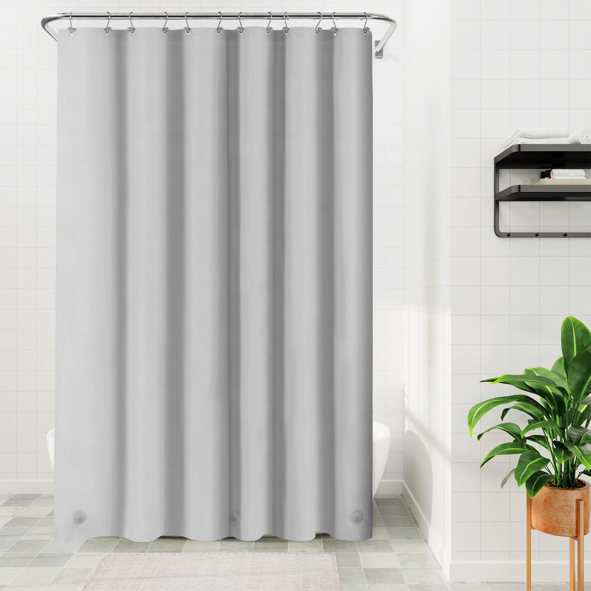 Barossa Design Oeko-tex Certified Shower Curtain Liner Standard Size, Clear