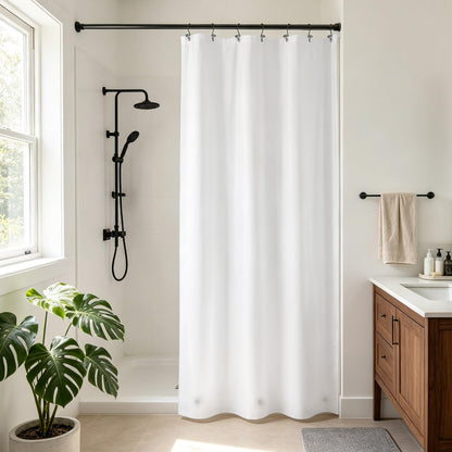 Barossa Design Oeko-tex Certified Shower Curtain Liner Standard Size, Clear