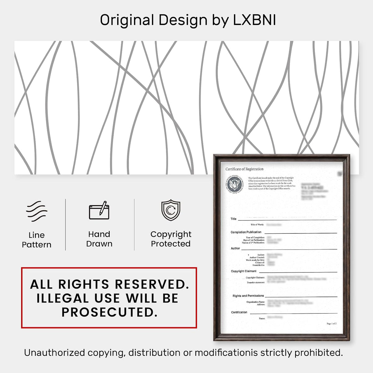 LXBNI Ringless Shower Curtain with Snap-in Liner, Gray White, 71 x 74 Inch