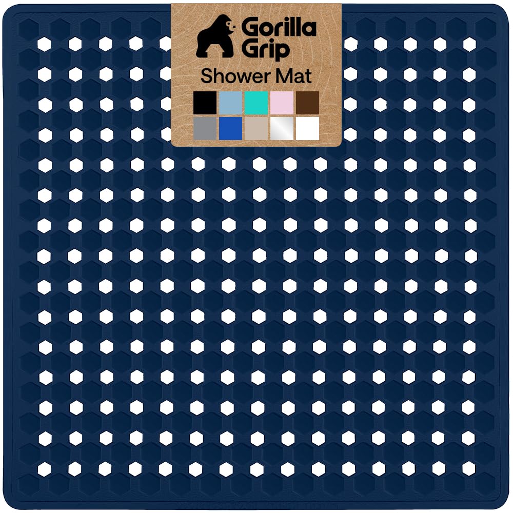GORILLA GRIP Bath Tub Shower Mat, Bathtub Floor Liner, 35x16 White