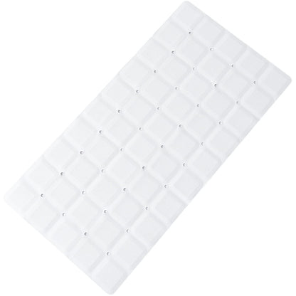 Webos Foldable Silicone Bathtub Mat: Jumbo Size Heavy Duty Safety Bath Mat for Tub Without Suction Cups Non Slip Bath & Shower Mat for Textured, Reglazed, Refinished Tub (Grey, 35.8 x 17.7)