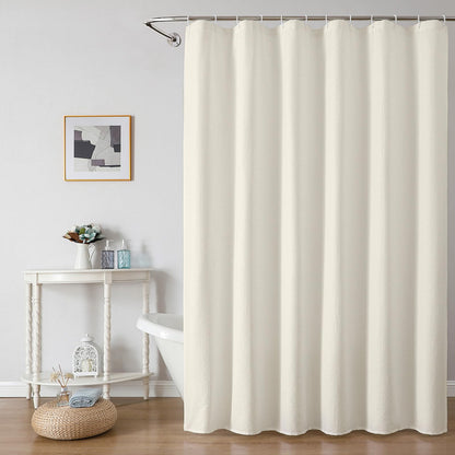 OWENIE Pink Shower Curtain for Bathroom 72x72 Inch, 3D Embossed Textured Waffle Fabric Shower Curtains, Soft Hotel Farmhouse Style, Water Repellent, Machine Washable, Pink, 72" W x 72" L